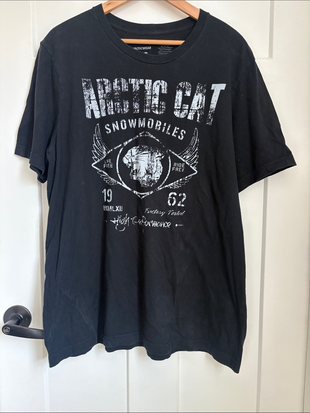 Black Graphic Arctic cat T-Shirt -